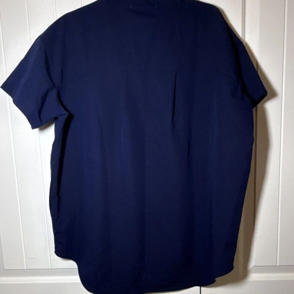 2pc FIGS Technical Collection Unisex Scrub Top V-Neck Solid Blue Size L - Picture 4 of 6